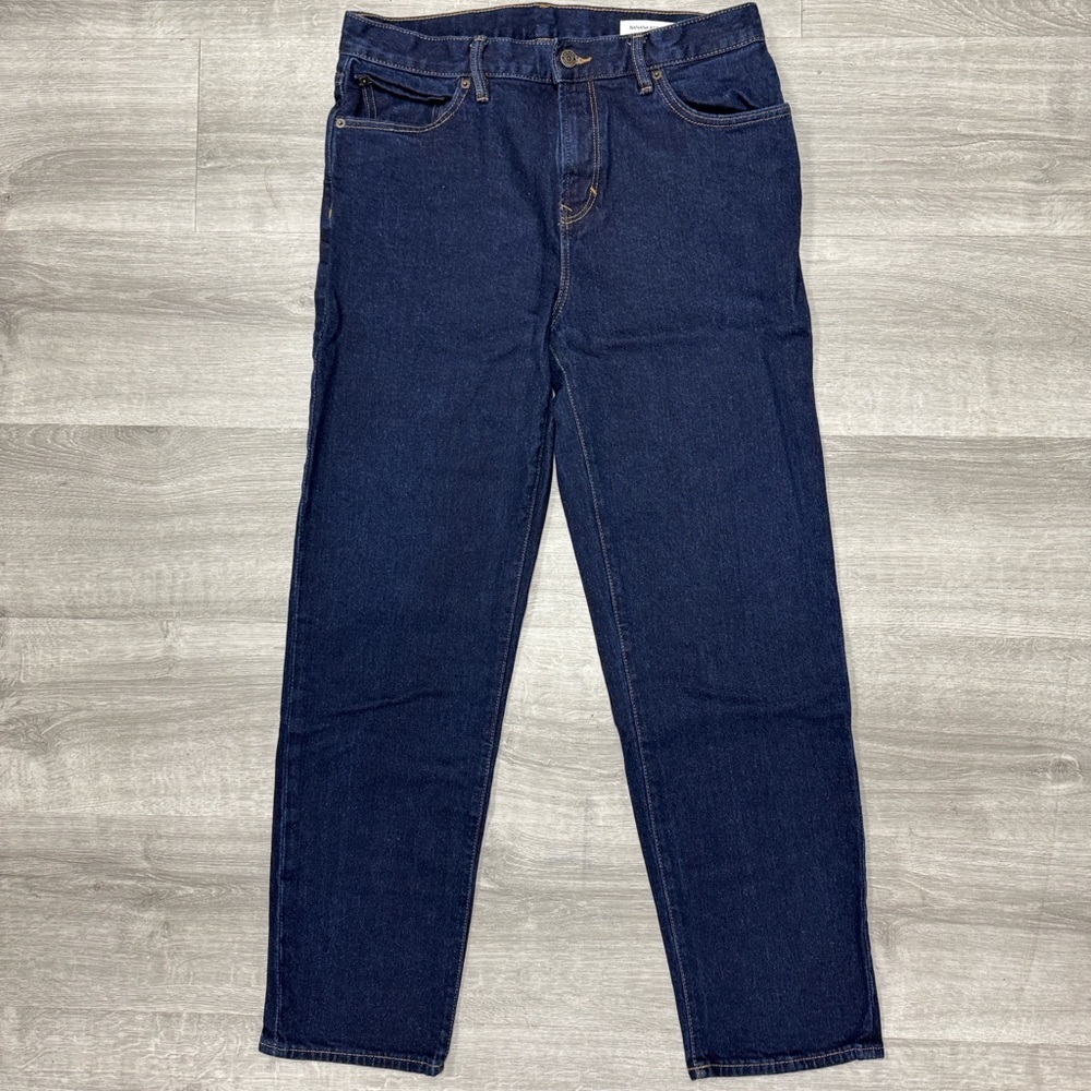 Banana Republic Men's Deep Indigo Straight Jeans Size 33x32